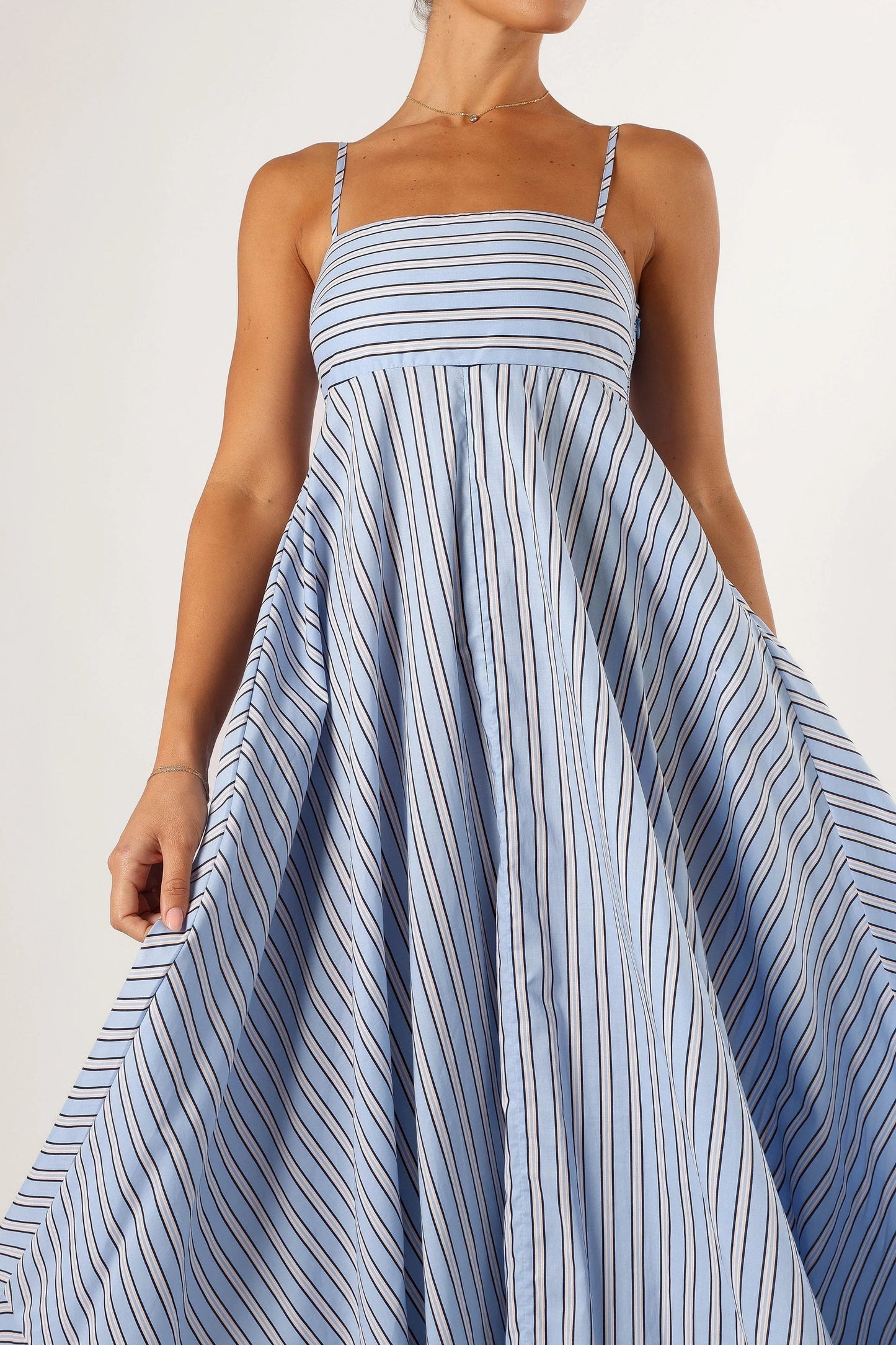 Adjustable Strap Maxi Cotton Dress