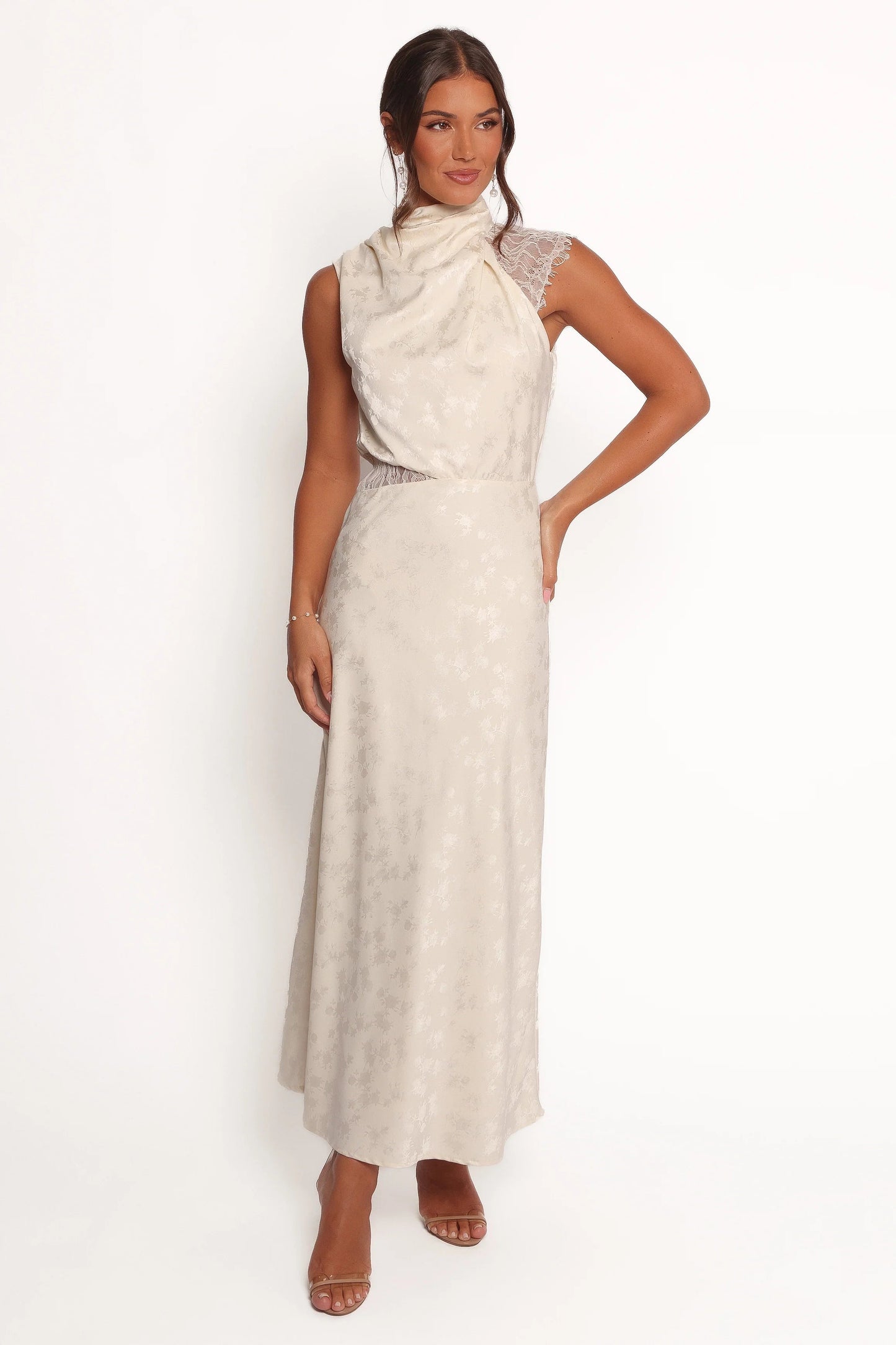 Anabelle Lace Halter Maxi Dress