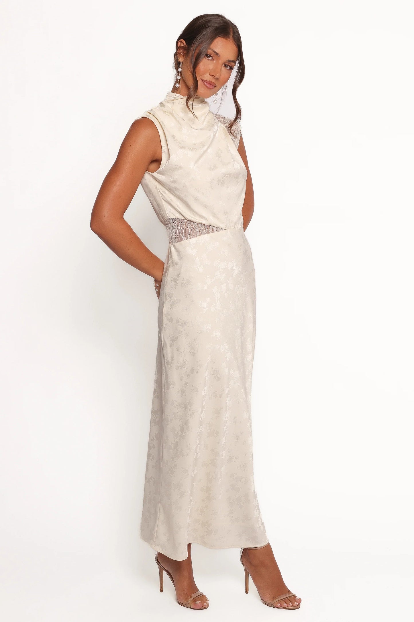 Anabelle Lace Halter Maxi Dress