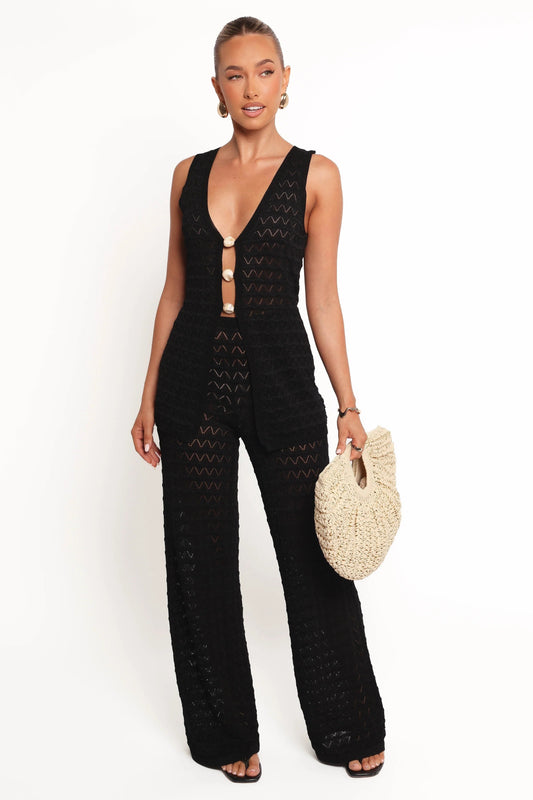 Beaded Cut-Out Crochet Top