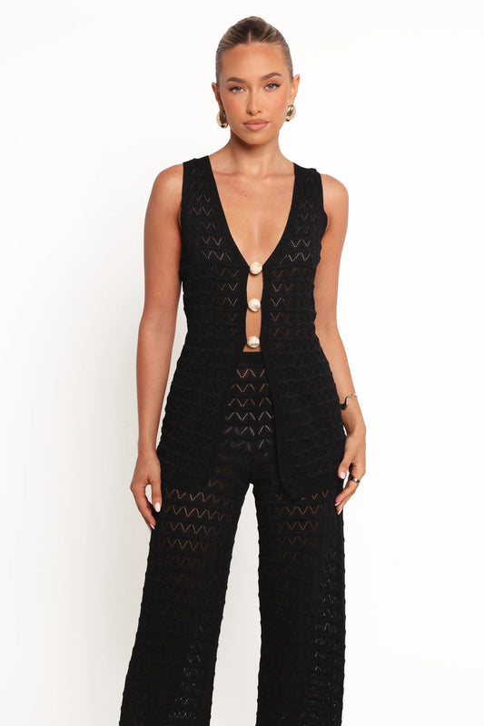 Beaded Cut-Out Crochet Top