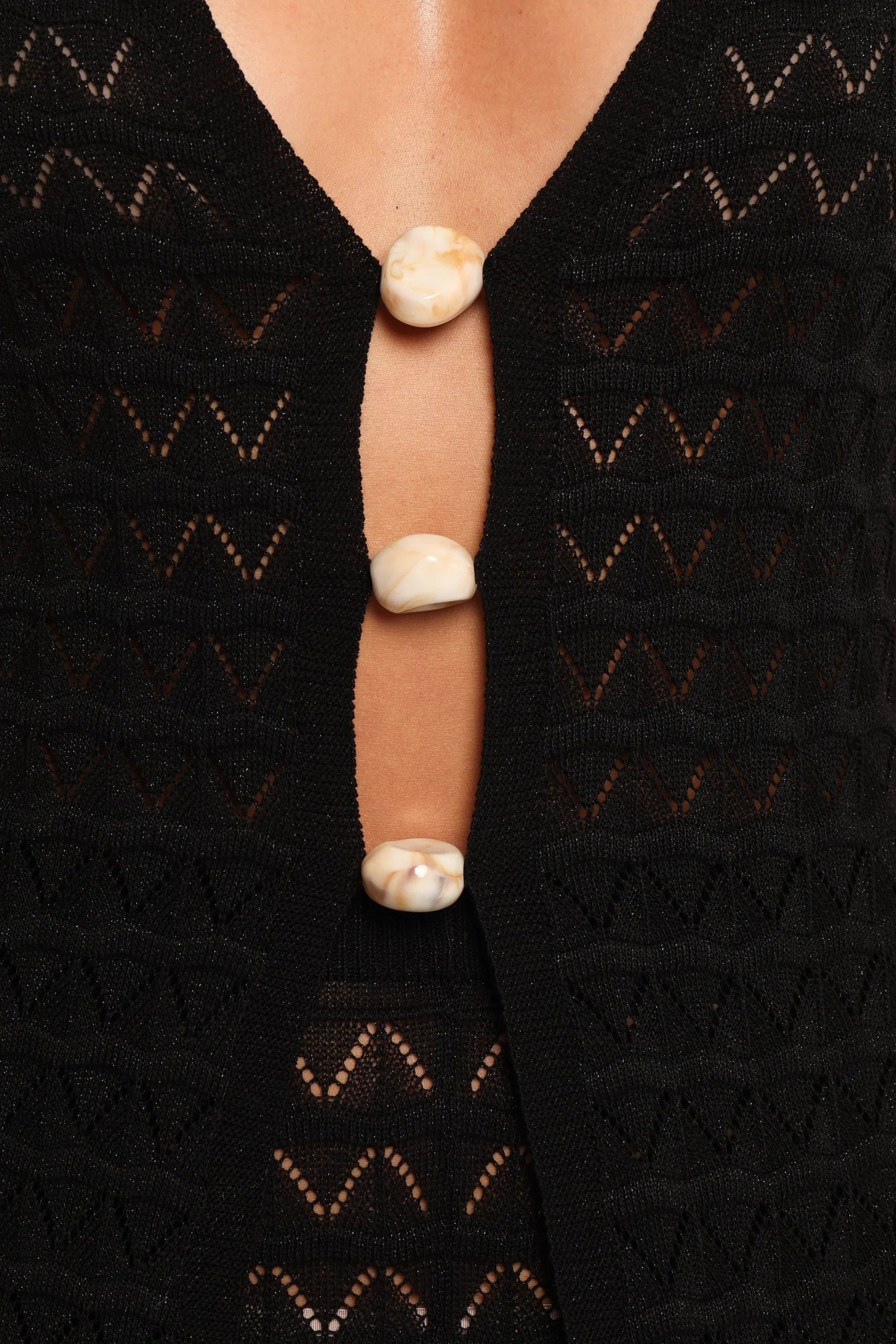 Beaded Cut-Out Crochet Top