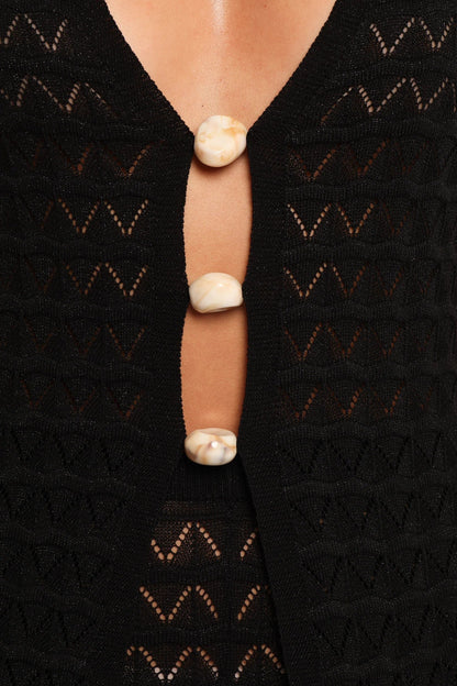 Beaded Cut-Out Crochet Top