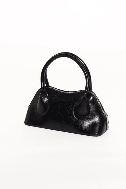 Carolyn Patent-Leather Tote with Zip Closure
