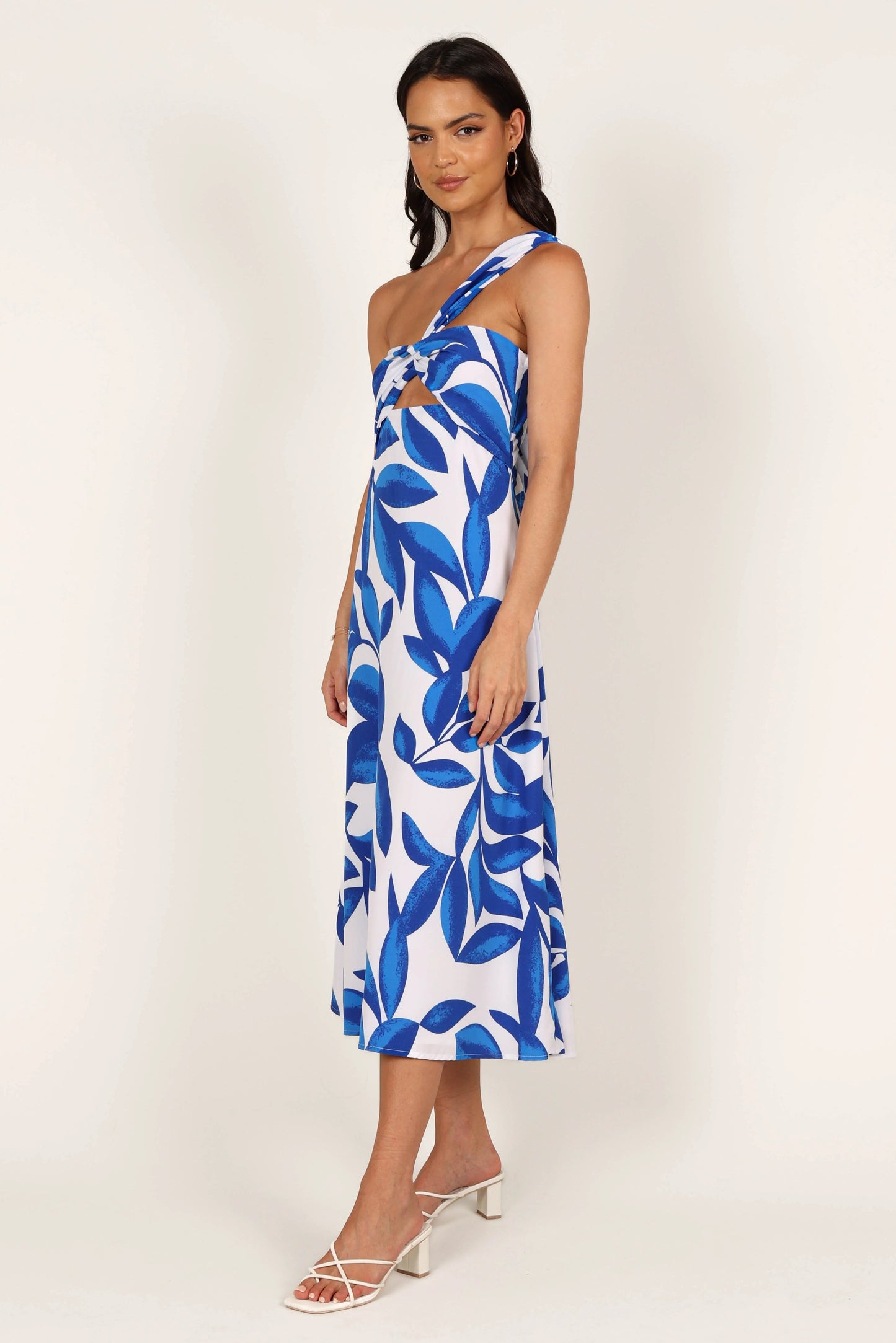 One-Shoulder Cut-Out Midi Dress