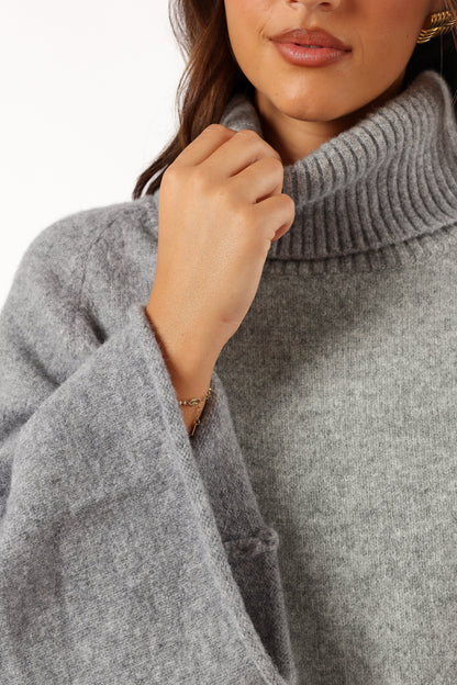 Oversized Cowlneck Knit Sweater