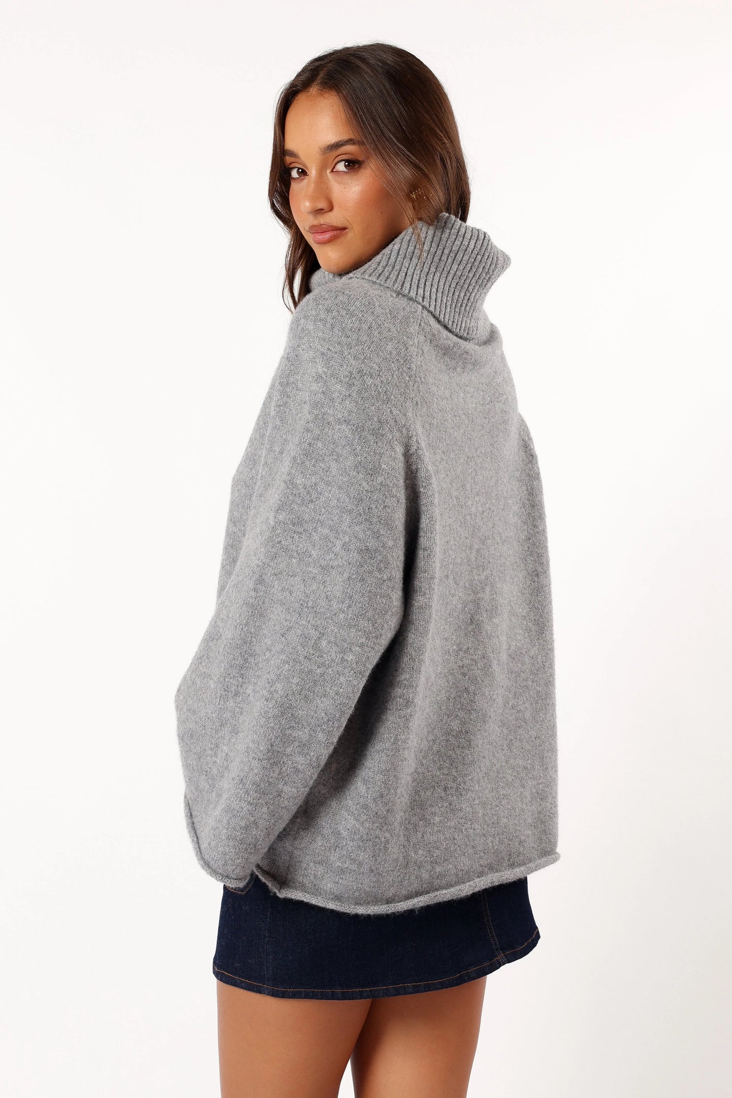 Oversized Cowlneck Knit Sweater