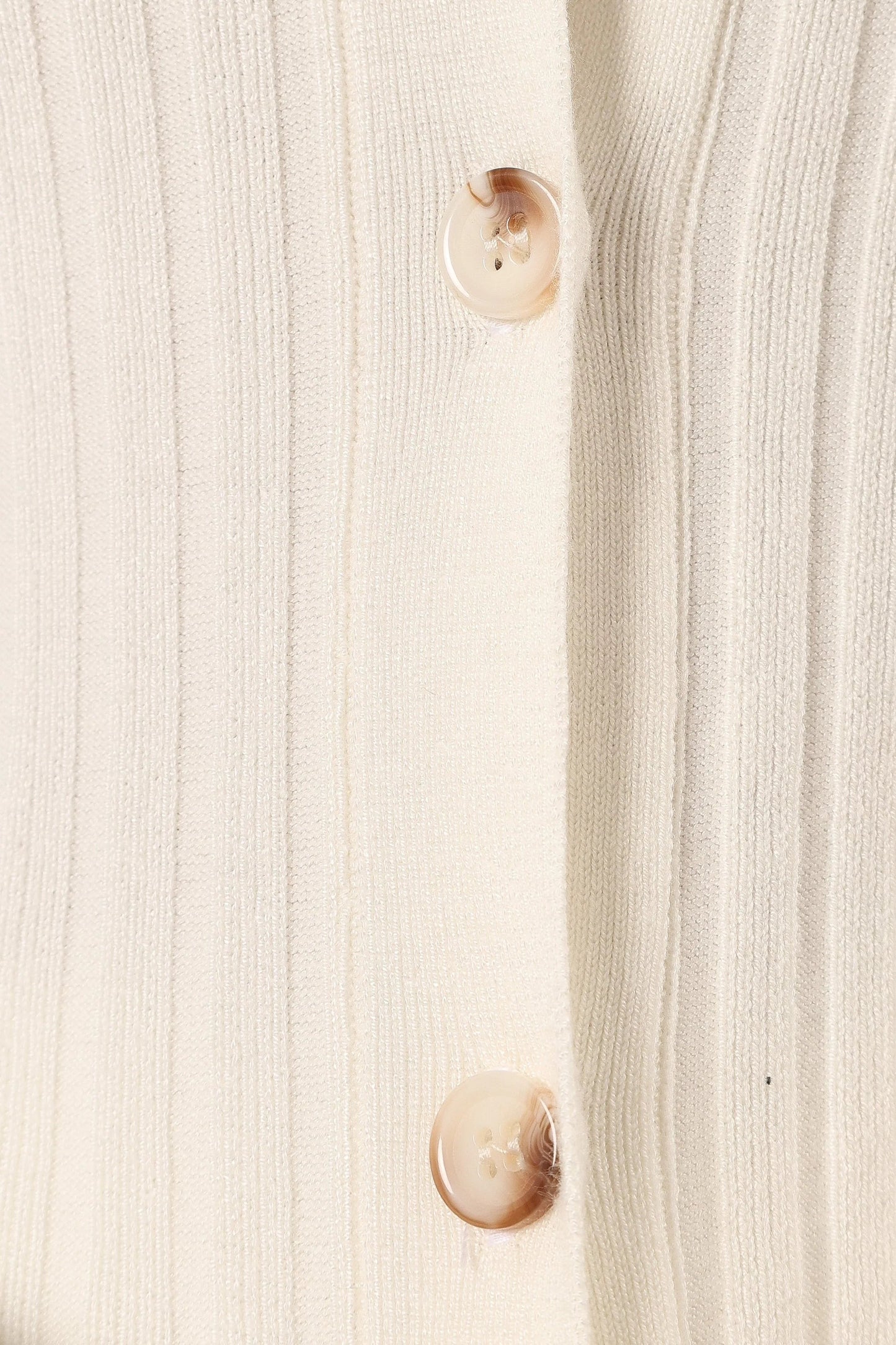 Ribbed Button-Front Knit Set