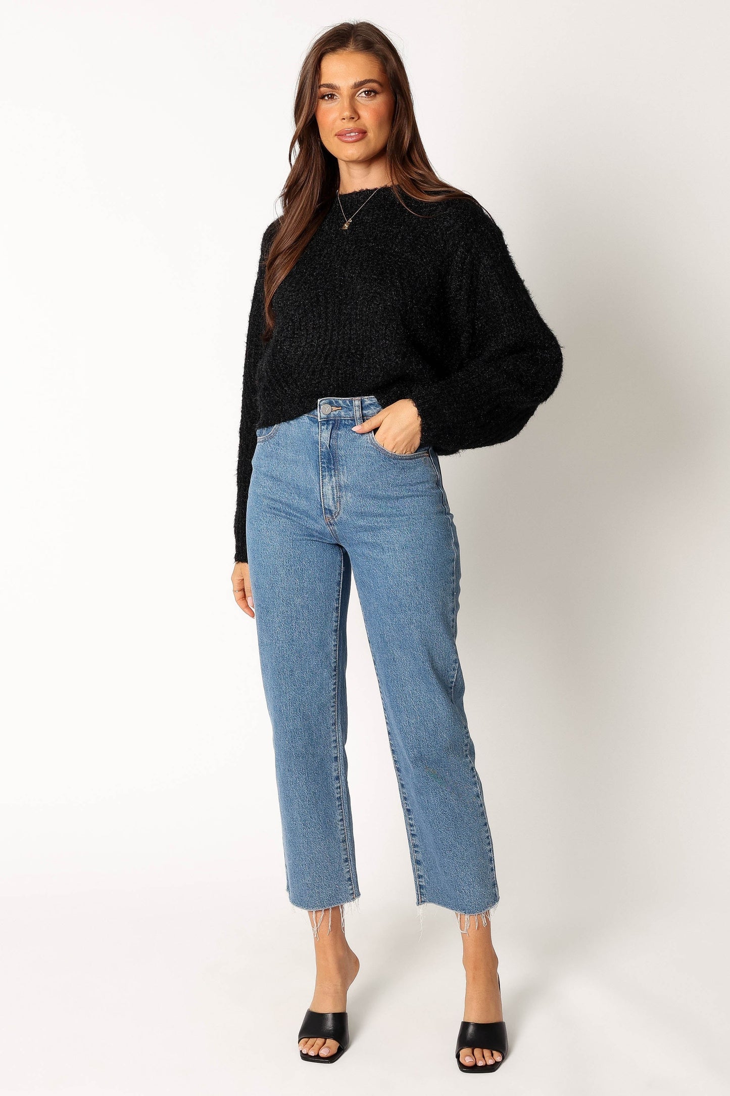 Shimmer Knit Relaxed-Fit Sweater