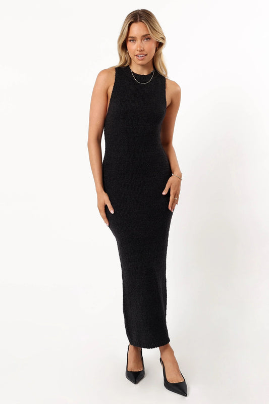 Sleeveless Rib-Knit Bodycon Midi Dress