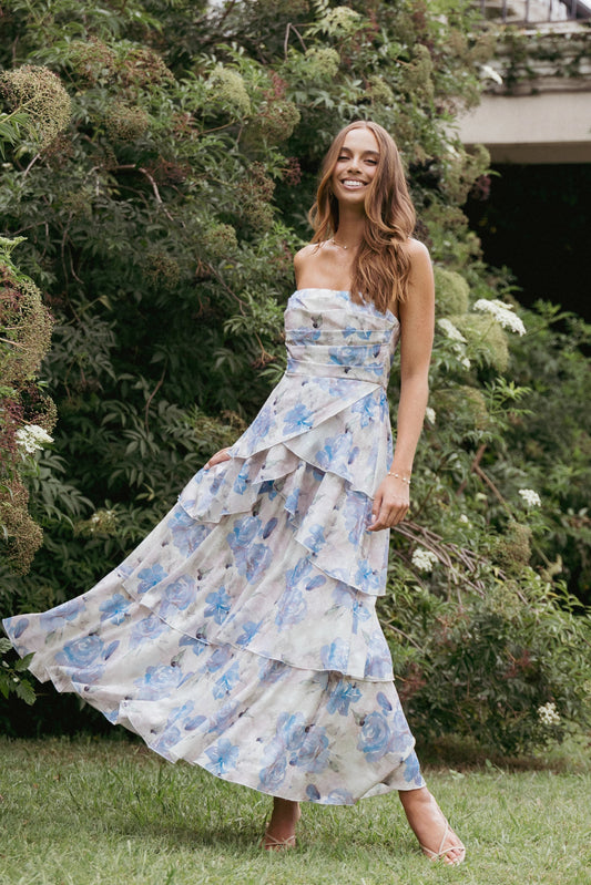 Strapless Layered Maxi Dress